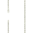 925 Sterling Silver Hollow Rope Chain Silver 080 4mm-7