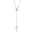 925 Sterling Silver Unisex Rosary Necklace 3mm Size 24 Inches - SLV-140651