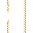 925 Sterling Silver Solid Super Flat Cuban Chain Yellow 160 6mm-24 - SLV-134959