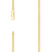 925 Silver Solid Super Flat Cuban Chain Yellow 2.8mm