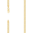 925 Sterling Silver Solid Super Flat Cuban Chain Yellow 100 3.7mm-16 - SLV-140584