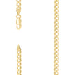 925 Sterling Silver Solid Super Flat Cuban Chain Yellow 120 4.2mm-7