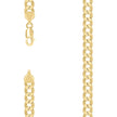 925 Sterling Silver Solid Super Flat Cuban Chain Yellow 180 6.8mm-20 - SLV-140612