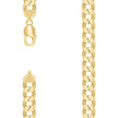 925 Sterling Silver Solid Super Flat Cuban Chain Yellow 300 10.5mm-9 - SLV-140635