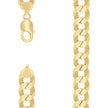 925 Sterling Silver Solid Super Flat Cuban Chain Yellow 350 12.5mm-24 - SLV-140646
