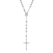 925 Sterling Silver Unisex Rosary Necklace 6mm Size 24 Inches - SLV-140661