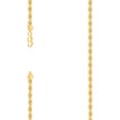 925 Sterling Silver Hollow Rope Chain Yellow 095 4.8mm-18