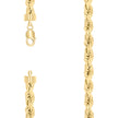 925 Sterling Silver Hollow Rope Chain Yellow 190 10mm-26