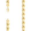 925 Sterling Silver Hollow Rope Chain Yellow 210 11mm-26