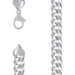 925 Sterling Silver Solid Super Flat Cuban Chain Rhodium 400 16mm-22 - SLV-140881