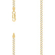 925 Sterling Silver Solid Super Flat Cuban Chain Two-tone 080 2.8mm-24 - SLV-140898