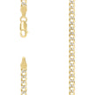 925 Sterling Silver Solid Super Flat Cuban Chain Two-tone 100 3.7mm-18 - SLV-140904