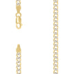 925 Silver Solid Super Flat Cuban Chain Two-tone 4.2mm