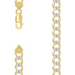 925 Sterling Silver Solid Super Flat Cuban Chain Two-tone 180 6.8mm-9 - SLV-140931