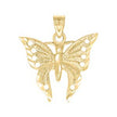 10kt Yellow Gold Womens Butterfly Charm Pendant
