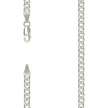 925 Sterling Silver Solid Super Flat Cuban Chain Silver 100 3.7mm-20 - SLV-140992