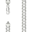 925 Sterling Silver Solid Super Flat Cuban Chain Silver 250 8.6mm-9 - SLV-141037