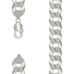 925 Sterling Silver Solid Super Flat Cuban Chain Silver 350 13.7mm-20 - SLV-141055