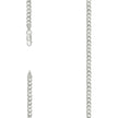 925 Sterling Silver Solid Pave Super Flat Cuban Chain Silver 100 3.7mm-8 - SLV-141076