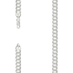 925 Sterling Silver Solid Pave Super Flat Cuban Chain Silver 180 7.2mm-20 - SLV-141106