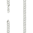 925 Sterling Silver Solid Pave Super Flat Cuban Chain Silver 250 8.6mm-24 - SLV-141124
