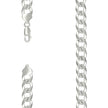 925 Sterling Silver Solid Pave Super Flat Cuban Chain Silver 300 10.8mm-24 - SLV-141131
