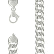 925 Sterling Silver Solid Pave Super Flat Cuban Chain Silver 400 16mm-26 - SLV-141146