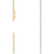 925 Sterling Silver Yellow-tone 14.1ct Moissanite Tennis Chain 3mm Size 18 Inches - SLV-126833