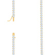 925 Sterling Silver Yellow-tone 13.5ct Moissanite Tennis Bracelet 4mm Size 7 Inches