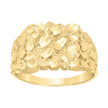 10kt Yellow Gold Unisex Diamond-cut Nugget Fashion Ring S9 - SLV-141190