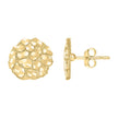 10kt Yellow Gold Unisex Round Nugget Stud Earrings