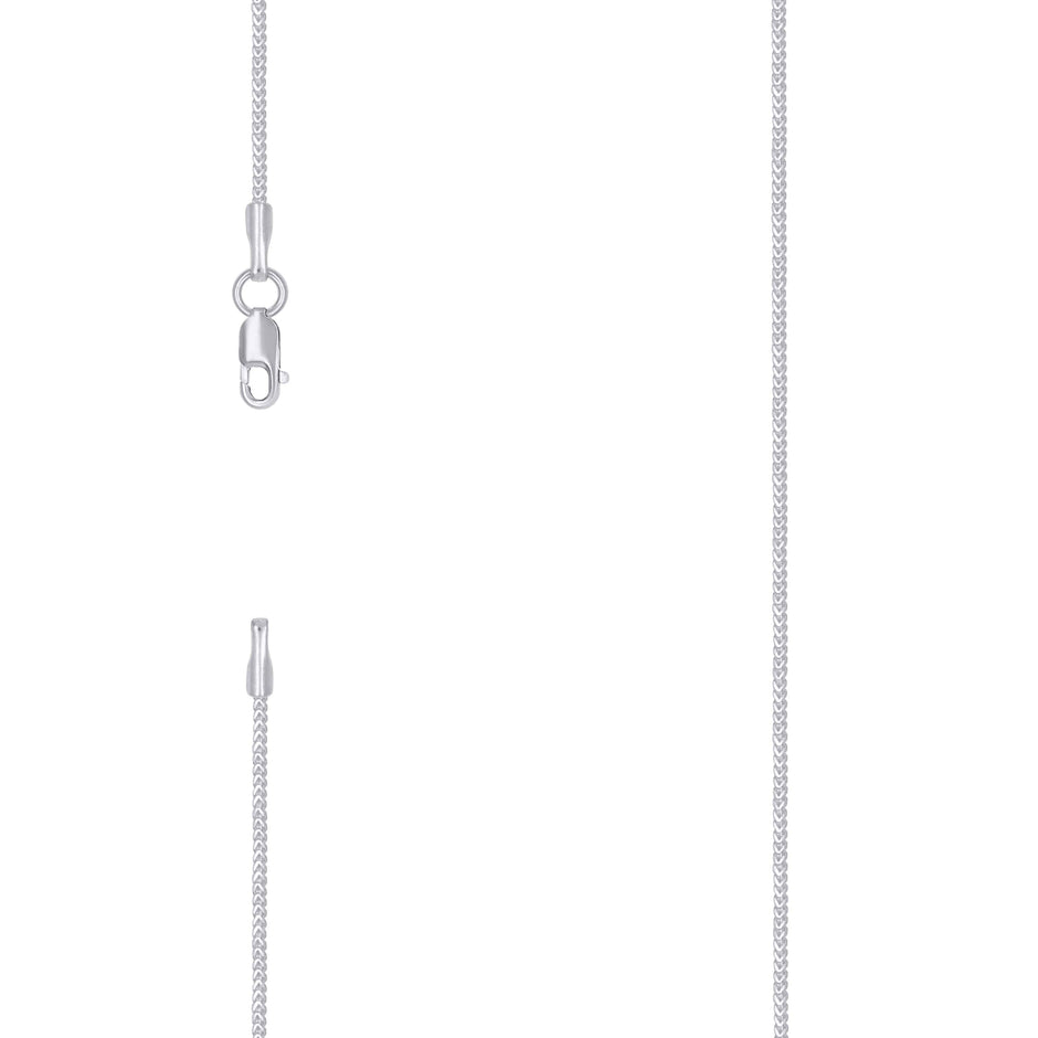 925 Silver Solid Franco Chain Silver 030 0.5mm-16