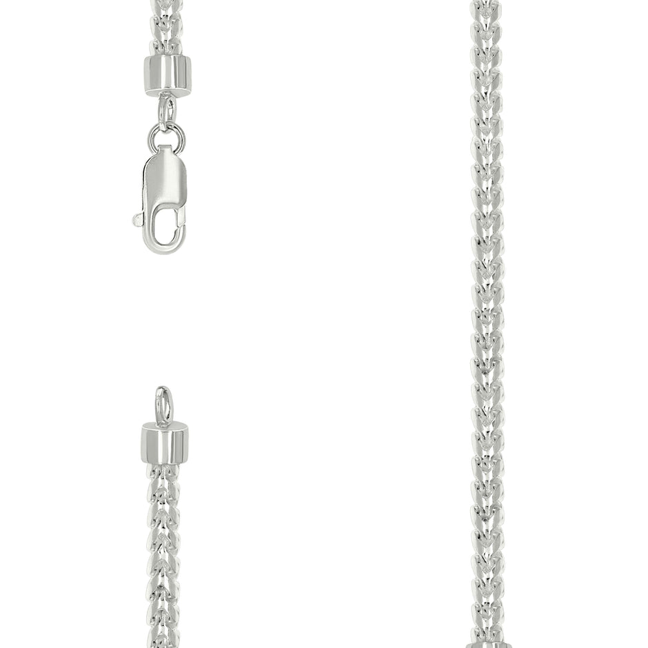 925 Silver Solid Franco Chain Silver 370 3.7mm-24 - SLV-141243