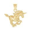 10kt Yellow Gold Unisex Unicorn Animal Charm Pendant