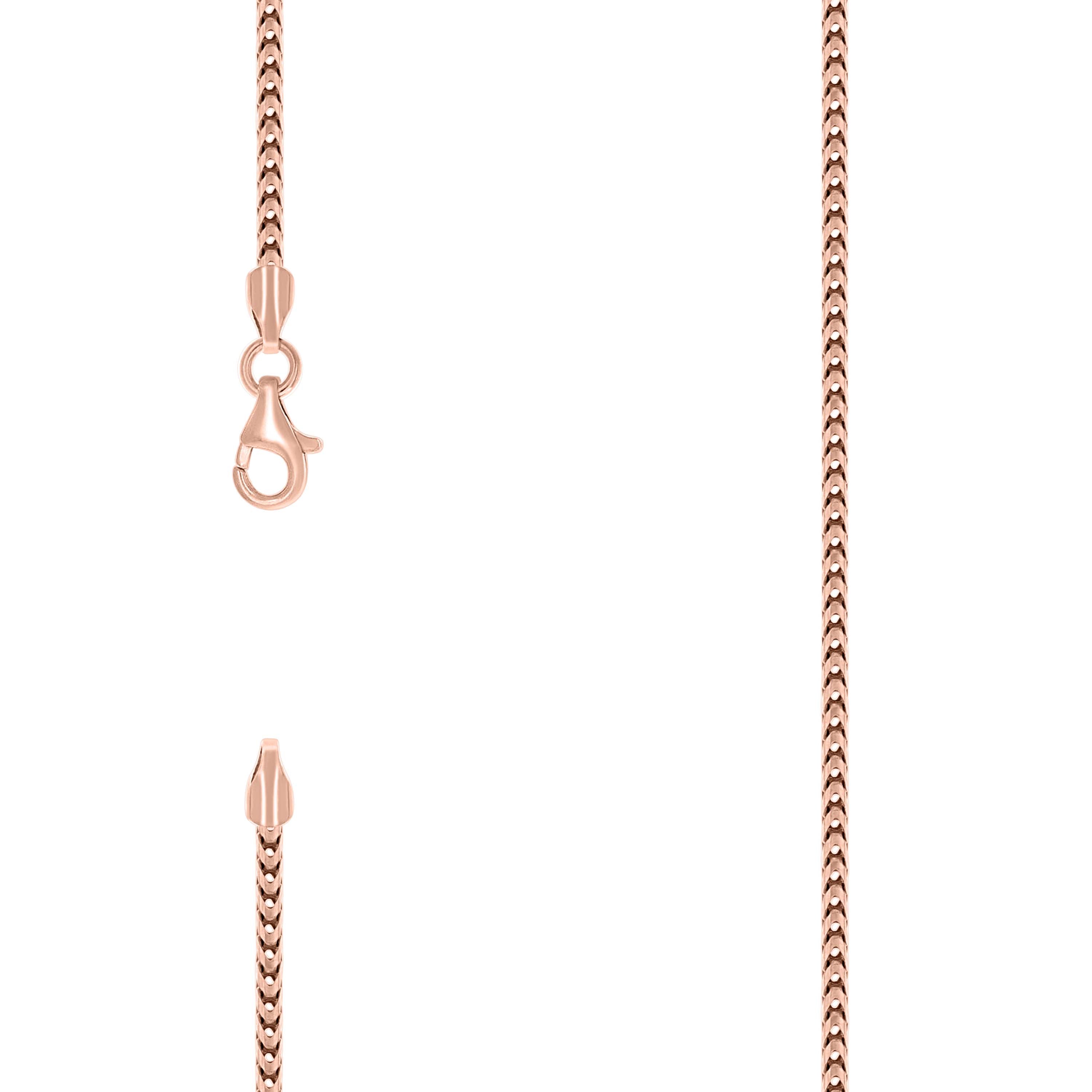 925 Silver Solid Franco Chain Rose 180 2mm-16