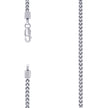 925 Sterling Silver Hollow Franco Chain Rhodium 080 2.7mm-24 - SLV-141311