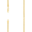 925 Sterling Silver Hollow Franco Chain Yellow 080 2.7mm-7