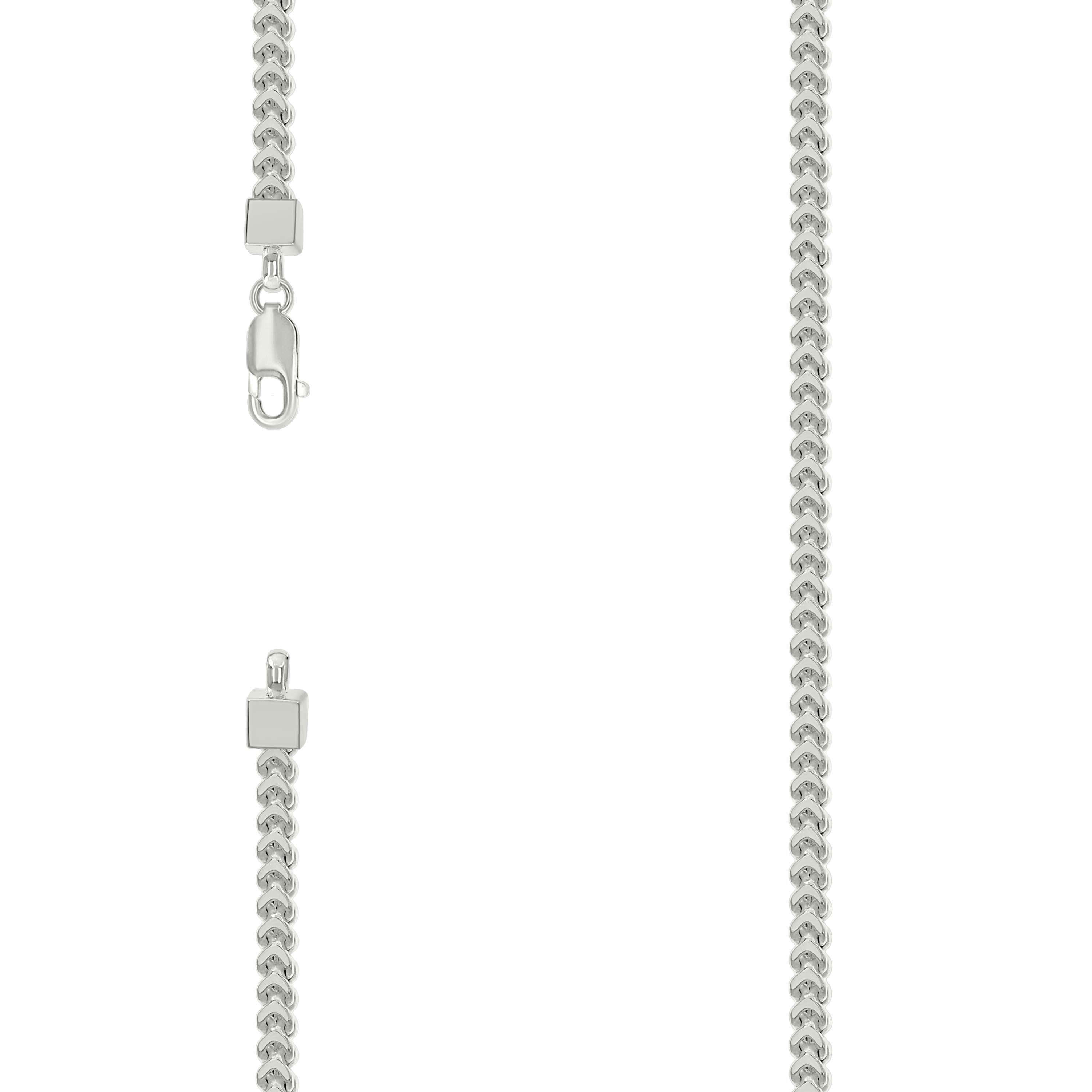 925 Sterling Silver Hollow Franco Chain Silver 070 2.5mm-20 - SLV-141377