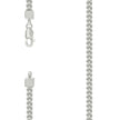 925 Sterling Silver Hollow Franco Chain Silver 100 3.5mm-9 - SLV-141402
