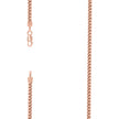 925 Sterling Silver Hollow Franco Chain Rose 080 2.7mm-24 - SLV-141412