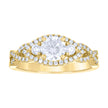 14kt Yellow Gold Womens 1.03ct Moissanite Infinity Love Engagement Ring Size 7