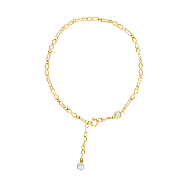 14Kt Gold Bracelet 8" (7"+1")