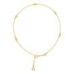 10kt Yellow Gold Womens Cubic-Zirconia Fashion Link Charm Chain Anklet Size 9 + 1 Inches