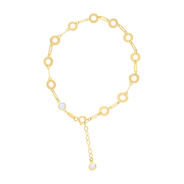 10Kt Gold Bracelet 8" (7"+1")