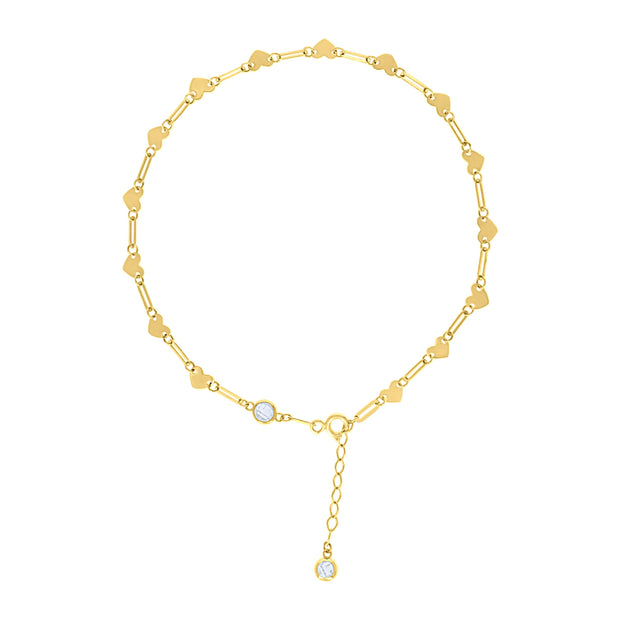 10Kt Gold Anklet 10" (9"+1")