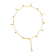 10kt Yellow Gold Womens Cubic-Zirconia Heart Cross Charms Chain Anklet Size 9 + 1 Inches