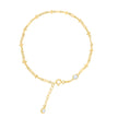 10kt Yellow Gold Womens Cubic-Zirconia Cross Link Bracelet Size 7 + 1 Inches
