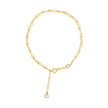 10kt Yellow Gold Womens Cubic-Zirconia Infinity Link Bracelet Size 7 + 1 Inches