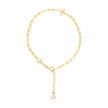 10kt Yellow Gold Womens Cubic-Zirconia Cross Charms Chain Bracelet Size 7 + 1 Inches