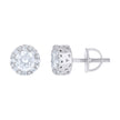 925 Sterling Silver Womens Round Baguette 1.19ct, 0.18ct Moissanite Round Fashion Stud Earrings